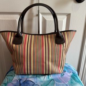 Loft Striped Multicolor Tote Bag